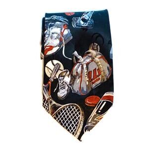 Vintage FloRence & K Novelty Necktie Tennis Theme 60" X 4"
